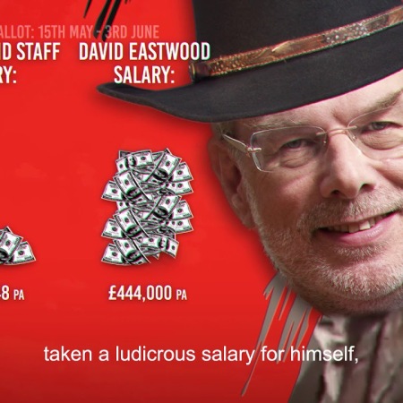 Thumbnail image from UNISON University of Birmingham Strike Ballot campaign video - It's High Noon for David Eastwood