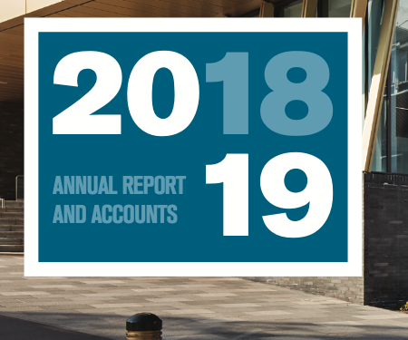 Front cover of Excerpt of University of Birmingham annual accounts 2018-2019 front cover